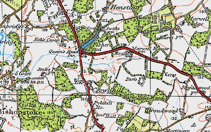 Old map of Marwell Manor in 1919