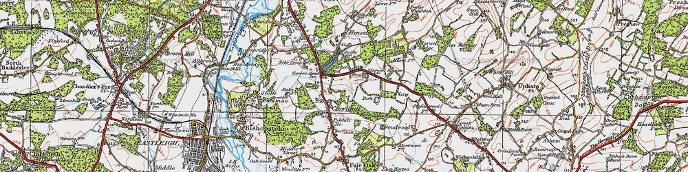 Old map of Marwell Manor in 1919