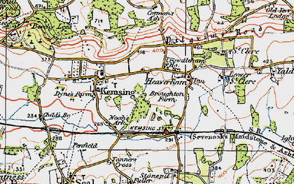 Old map of Crowdleham in 1920