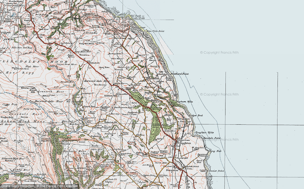 Old Map of Historic Map covering Wyke Lodge in 1925