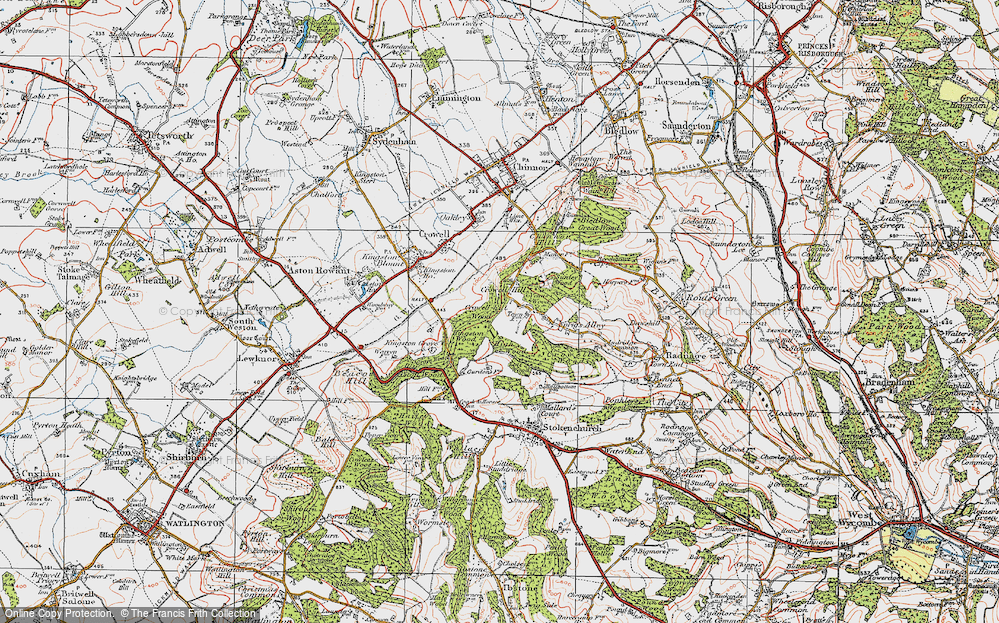 Old Map of Crowell Hill, 1919 in 1919