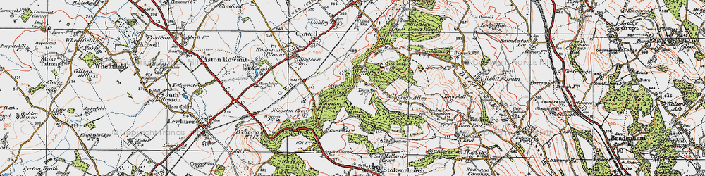 Old map of Crowell Hill in 1919