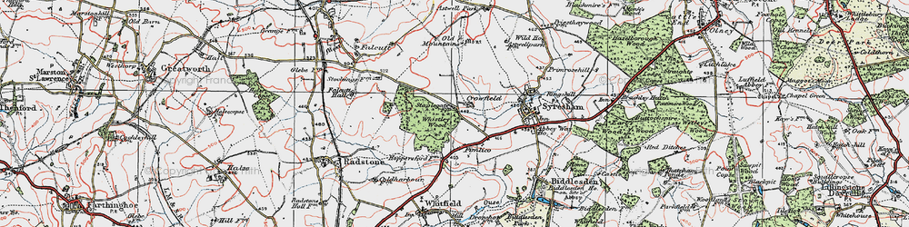 Old map of Whistley Wood in 1919