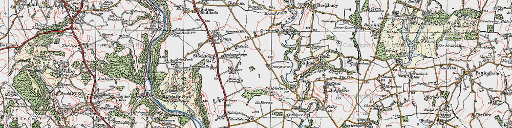Old map of Crowgreaves in 1921