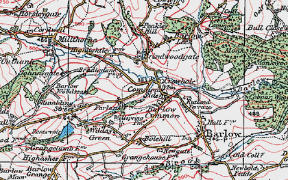 Old map of Crowhole in 1923