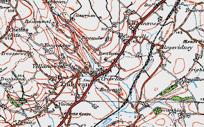 Old map of Crowlas in 1919