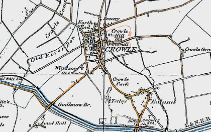 Old map of Crowle in 1923