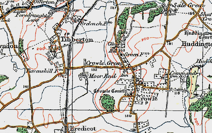 Old map of Crowle Green in 1919