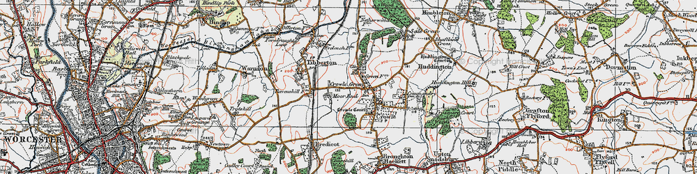 Old map of Crowle Green in 1919