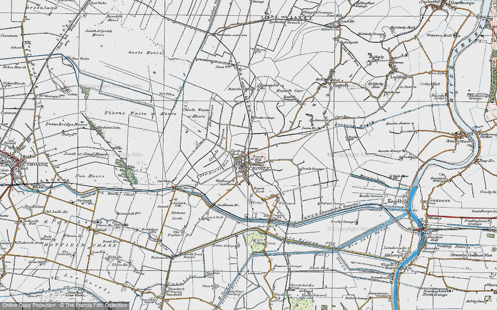 Old Map of Crowle Hill, 1923 in 1923