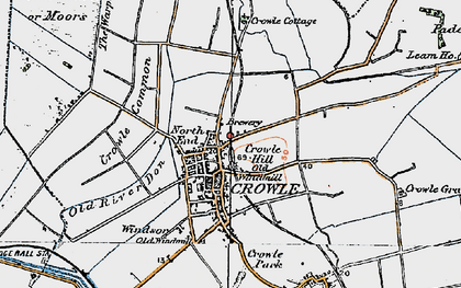 Old map of Crowle Hill in 1923