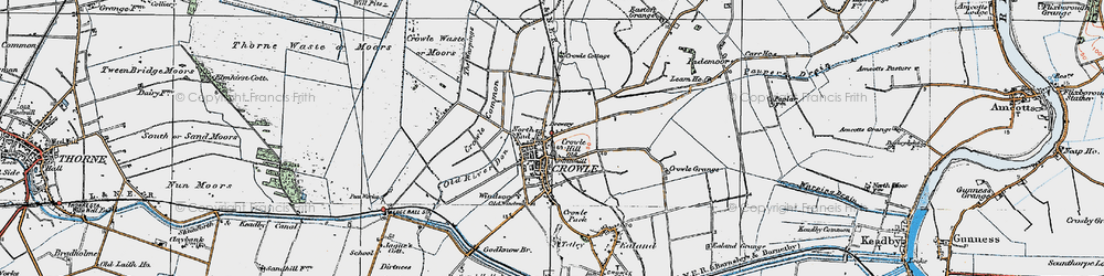Old map of Crowle Hill in 1923