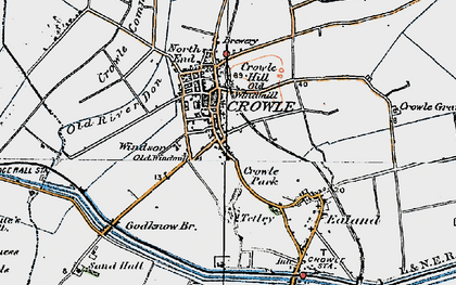 Old map of Crowle Park in 1923