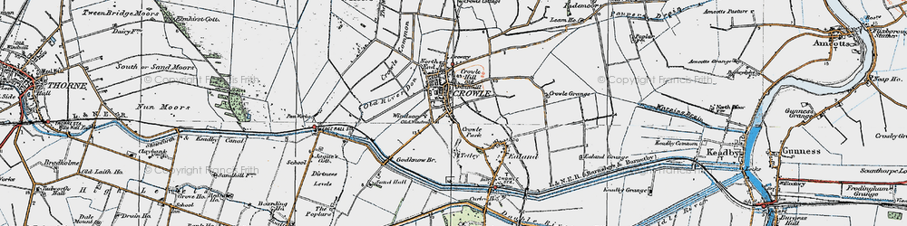 Old map of Crowle Park in 1923