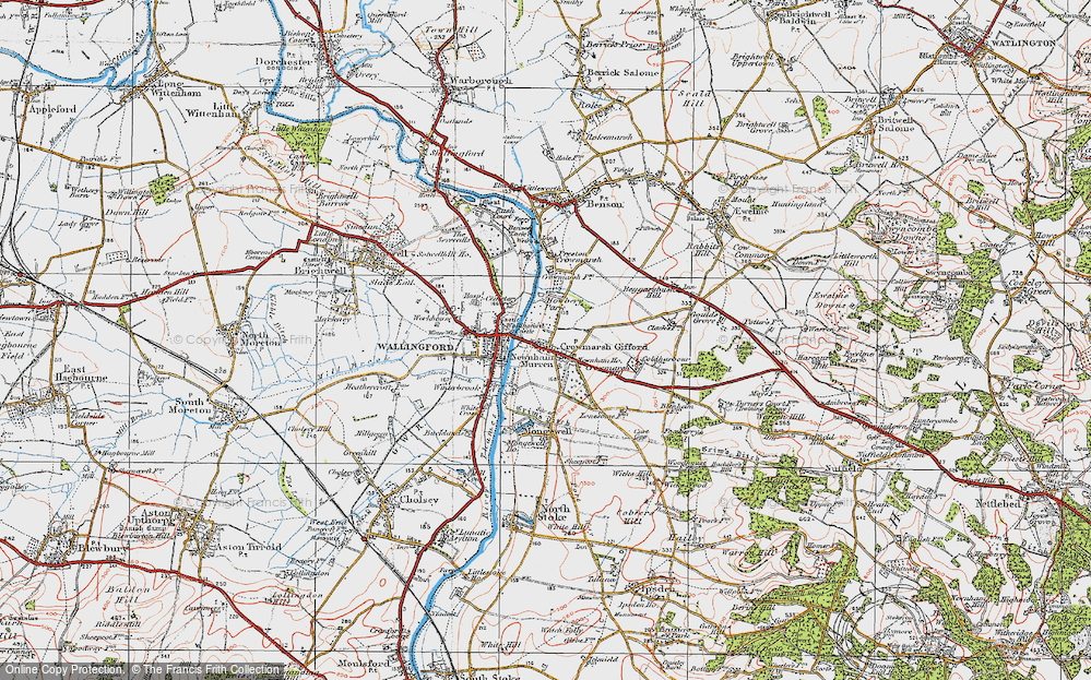 Old Map of Crowmarsh Gifford, 1919 in 1919