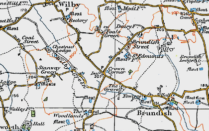 Old map of Crown Corner in 1921