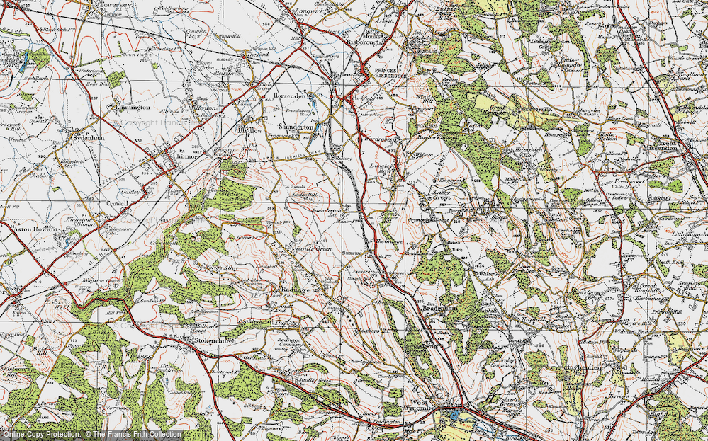 Old Map of Crownfield, 1919 in 1919