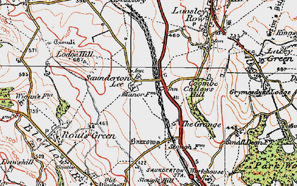 Old map of Crownfield in 1919