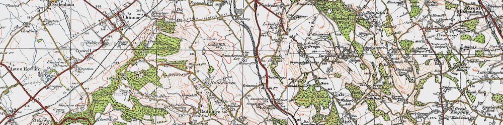 Old map of Crownfield in 1919