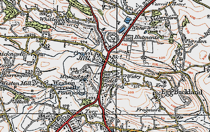 Old map of Crownhill in 1919