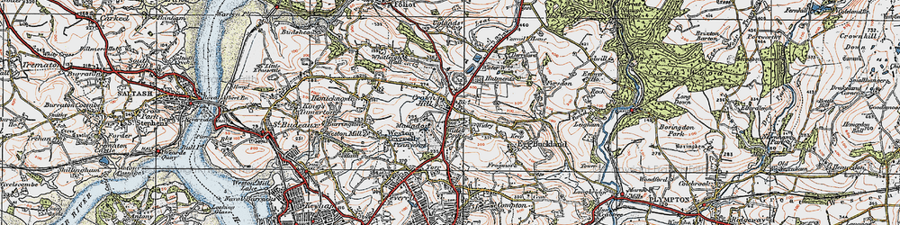 Old map of Crownhill in 1919
