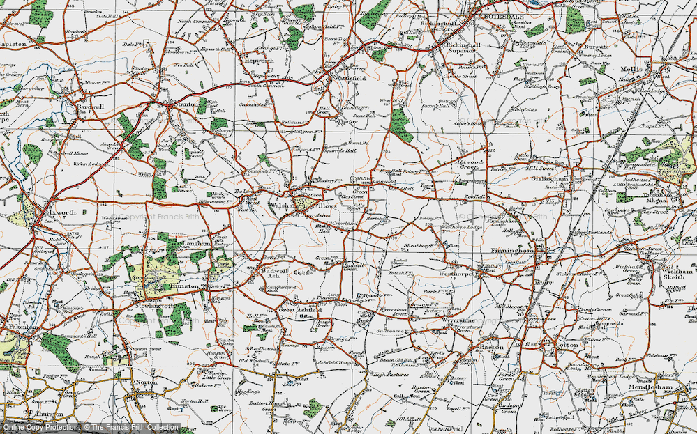 Old Map of Crownland, 1920 in 1920