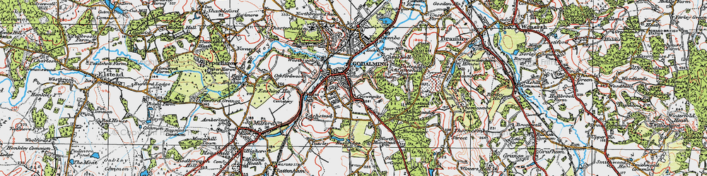 Old map of Crownpits in 1920