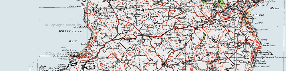 Old map of Boscarn in 1919