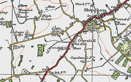 Old map of Crowshill in 1921