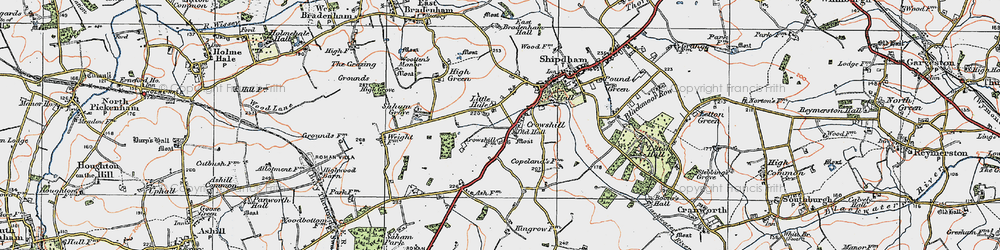 Old map of Crowshill in 1921