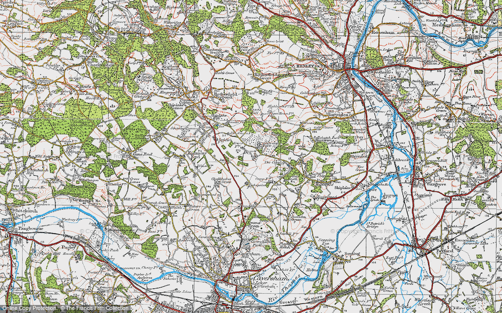 Old Map of Crowsley, 1919 in 1919