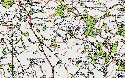 Old map of Crowsley in 1919