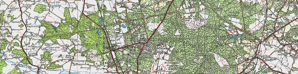 Old map of Crowthorne in 1919