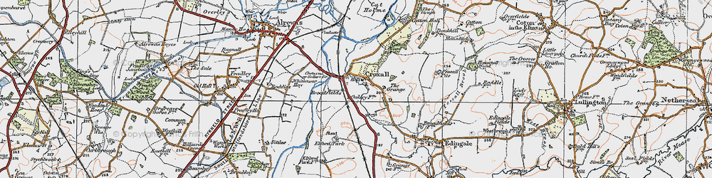 Old map of Croxall in 1921