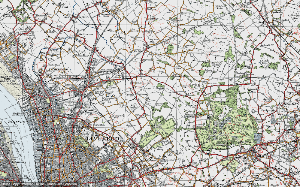 Old Map of Croxteth, 1923 in 1923