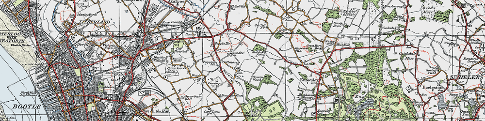 Old map of Croxteth in 1923