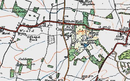 Old map of Abbotsley Brook in 1919
