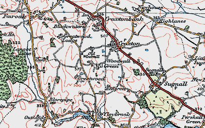 Old map of Croxton in 1921