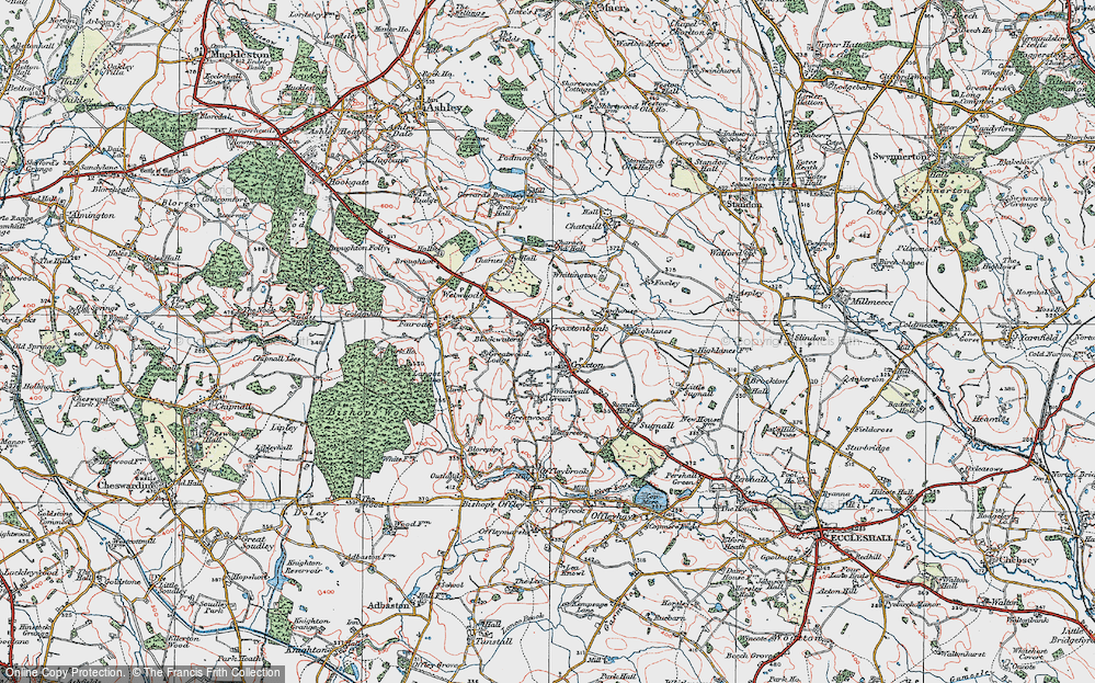 Old Map of Croxtonbank, 1921 in 1921
