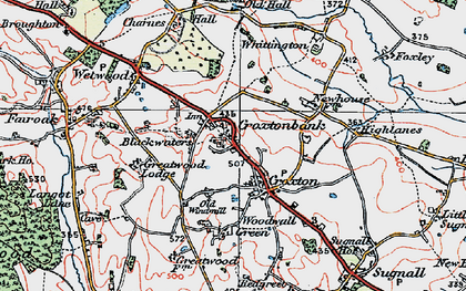 Old map of Croxtonbank in 1921