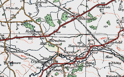 Old map of Cruckton in 1921