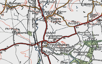 Old map of Crudgington in 1921