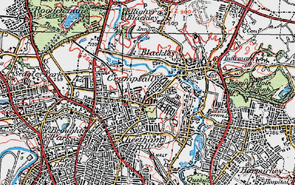 Old map of Crumpsall in 1924