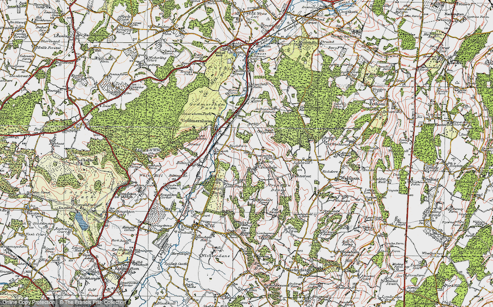Old Map of Crundale, 1921 in 1921