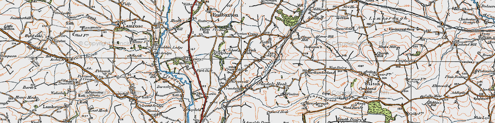 Old map of Cartlett Brook in 1922