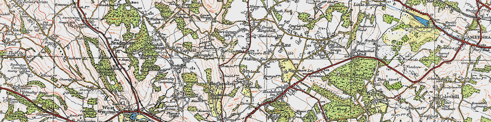 Old map of Cryers Hill in 1919