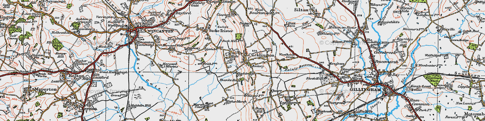 Old map of Cucklington in 1919