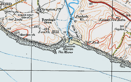 Old map of Cuckmere Haven in 1920