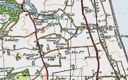 Old map of Cuckoo Green in 1922