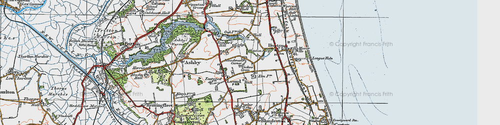 Old map of Cuckoo Green in 1922